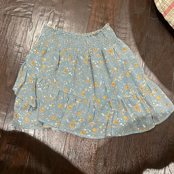 Altar’d State Medium Blue Floral Skirt - Picture 2 of 4